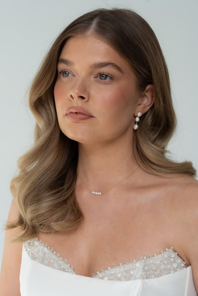 Huntleigh Pearl Earrings - Gold
