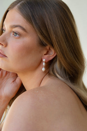 Huntleigh Pearl Earrings - Silver