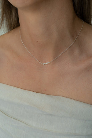 Kamali Pearl Necklace - Silver