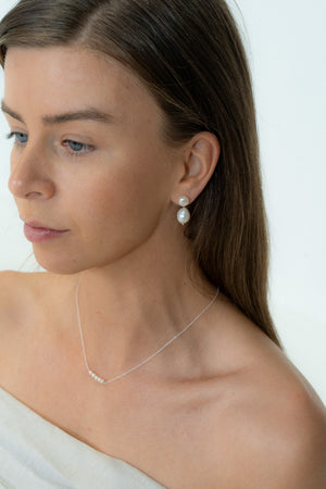 Kamali Pearl Necklace - Silver