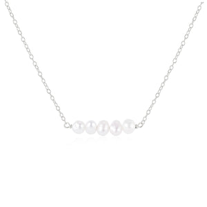 Kamali Pearl Necklace - Silver