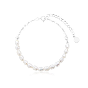 Stevie Pearl Bracelet - Silver