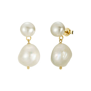 
            
                Load image into Gallery viewer, Eddison Pearl Earrings - JT Luxe
            
        